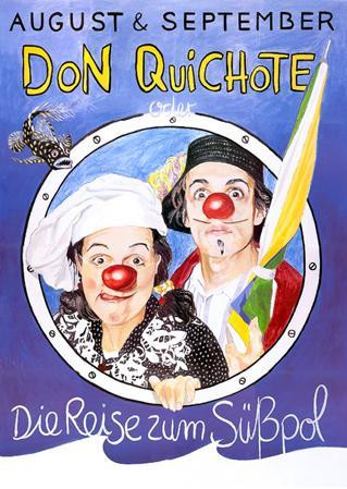 August ist dick und ganz versessen auf Schokoladeneis ! Da erscheint Don Quichote de la Mancha, der scharfsinnige Ritter, der reitende Retter, der vor keinem Gewitter Angst hat. Ol&eacute; ! Und beide machen