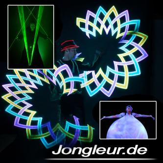 LED-Show, Laserman, Jongleur, Ballonshow, Feuershow - Volker Maier