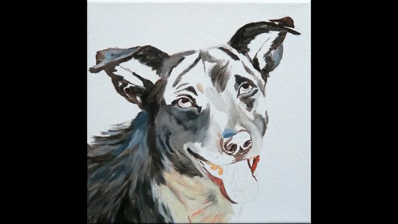 Archi - ein Hundeportrait, Kunst, Malerei, Tierbilder, Portraits, Portraitkunst