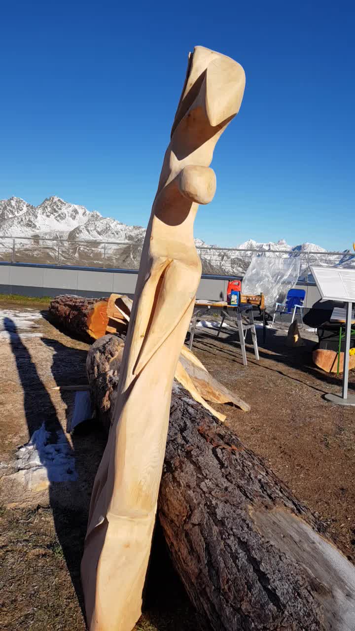 Skulpturen am Symposium in Fiss, Österreich 