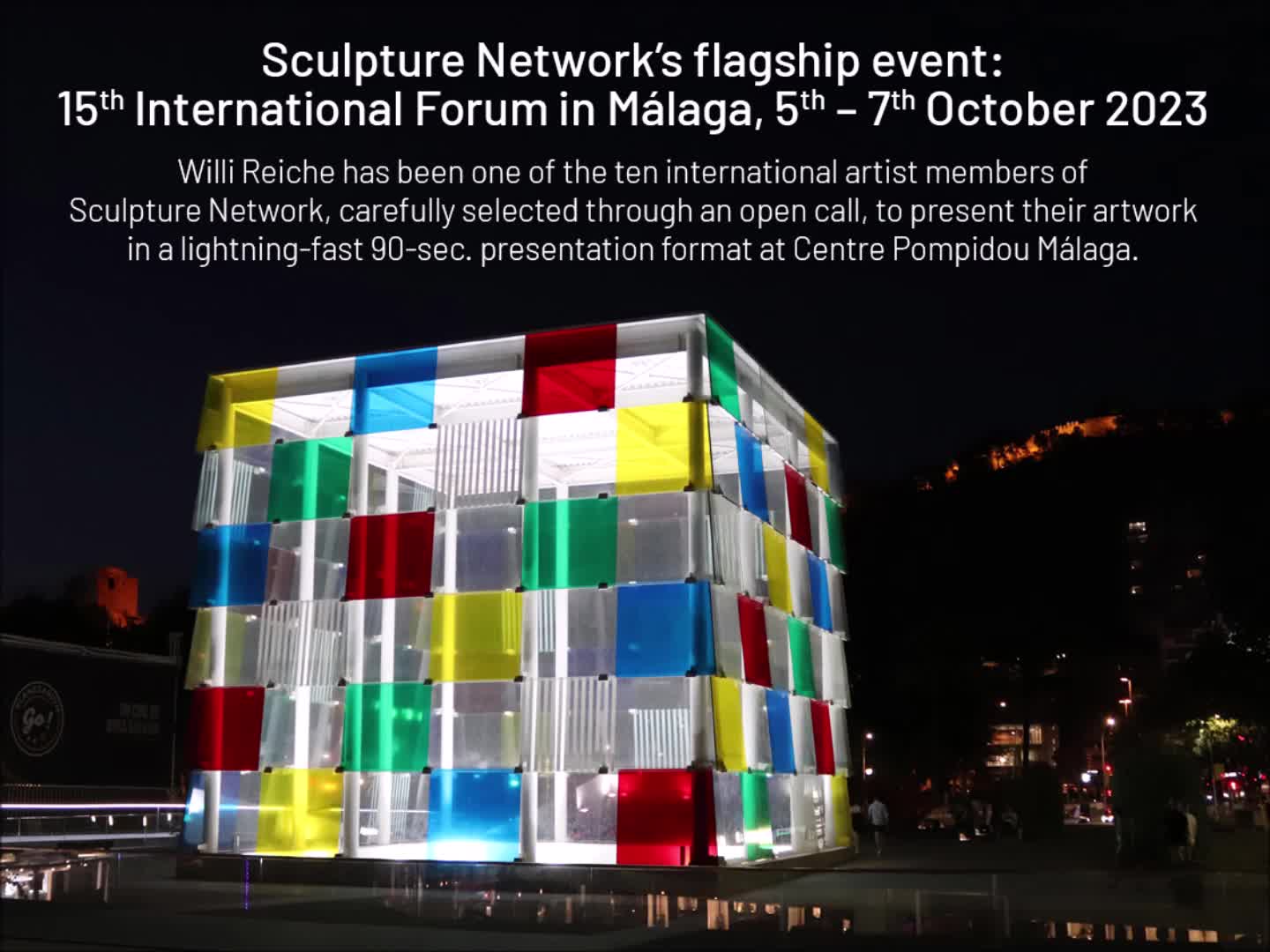 90-Sekunden-Präsentation im Centre Pompidou Málaga