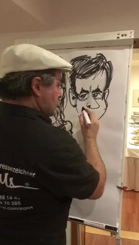 Gäste karikieren....